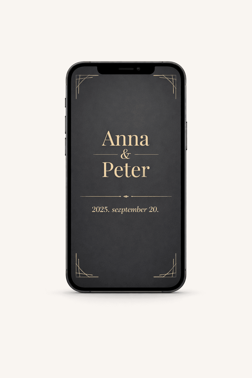 Arany Est esküvői meghívó sablon
